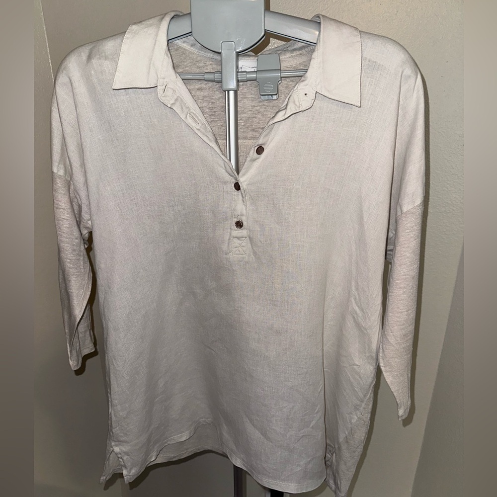 J. Jill Linen Shirt in Cream